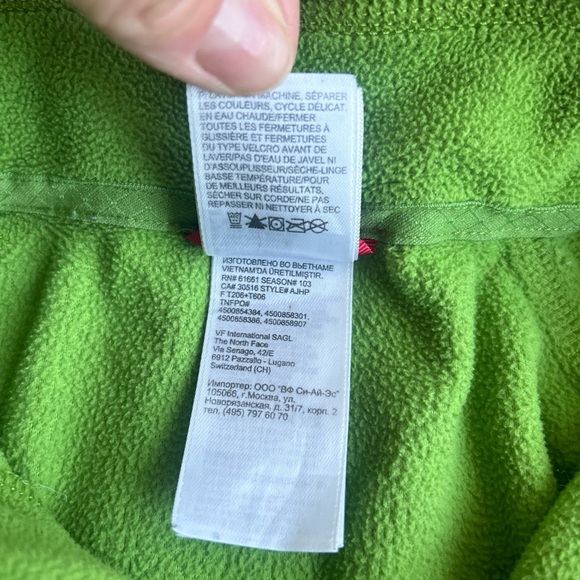 The North Face fleece Quarter Zip Green Medium - Picture 4 of 10